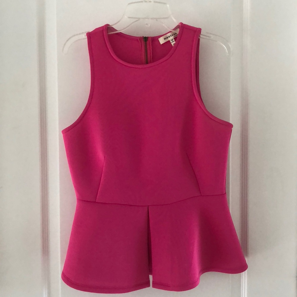 Pink peplum top